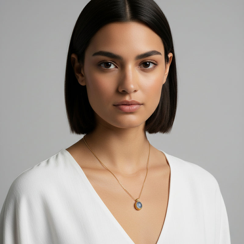 Iria Blue Stone Necklace